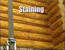  Brandenburg, Kentucky Log Home Staining